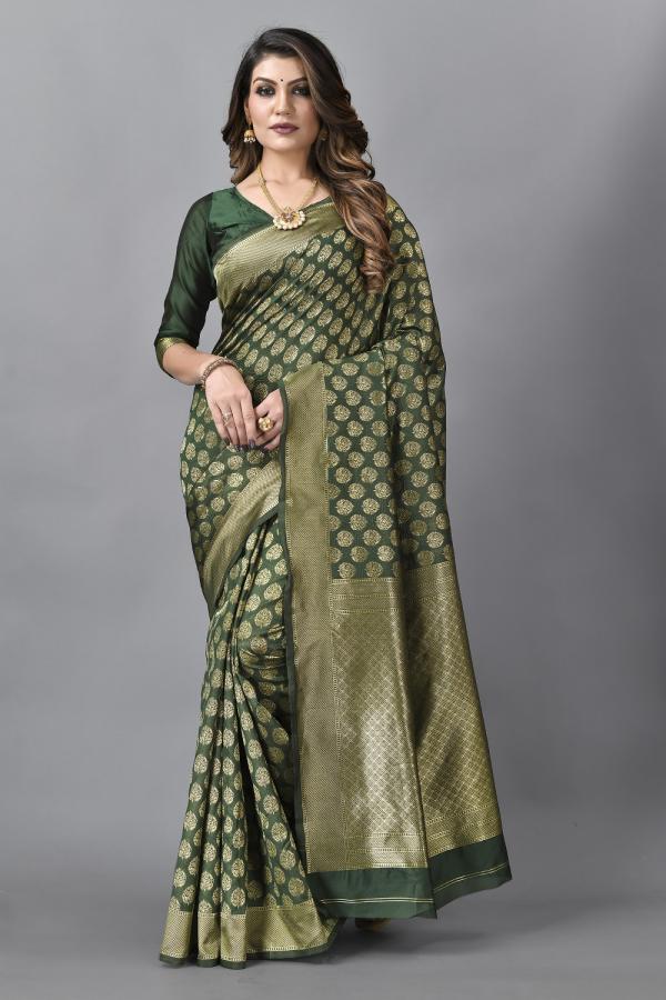 Raaghvi Silk Designer Fancy Lichi Silk Saree Collection